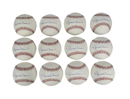 Lot of (12) Mariano Rivera Single-Signed Official Major League Baseballs